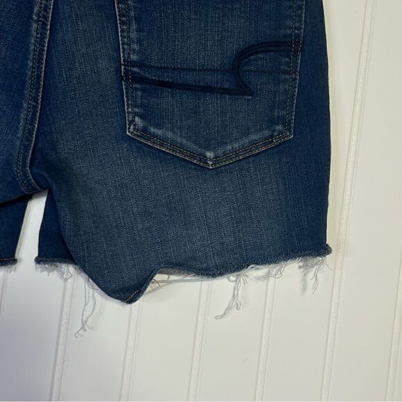 American Eagle size 0 Hi-Rise Shortie Jean Shorts Distressed - Picture 15 of 16